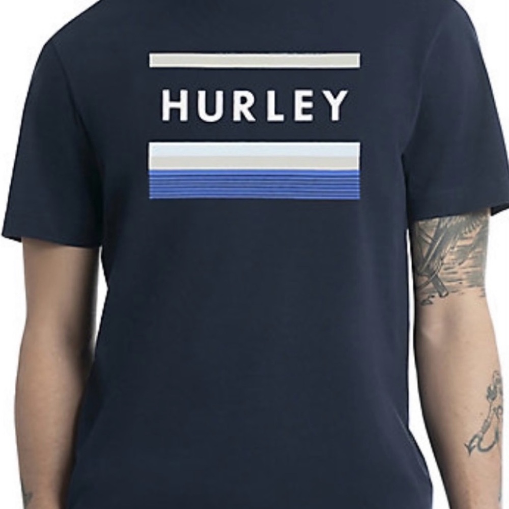 Hurley Navy Short Sleeve Graphic Tee Shirt - Men’s XL